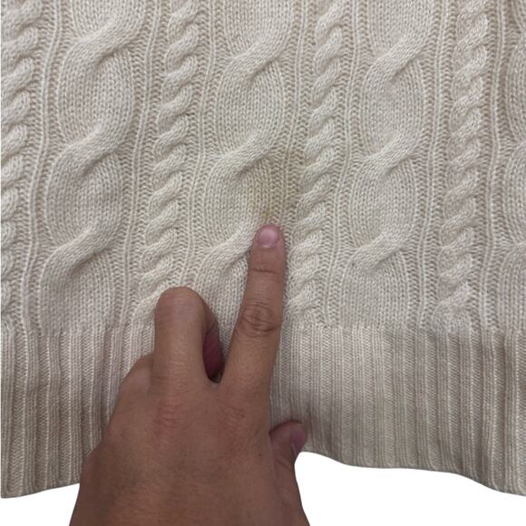 J.Crew 100% Cashmere Cable Knit Sweater Womens Small Italian Yarn Minimalist - Picture 3 of 6